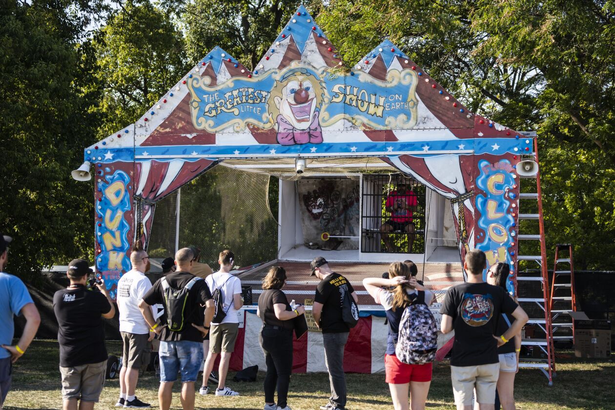 Fans enjoy carnival games in Douglass Park during Day 1 of Riot Fest, Thursday afternoon, Sept. 16, 2021.